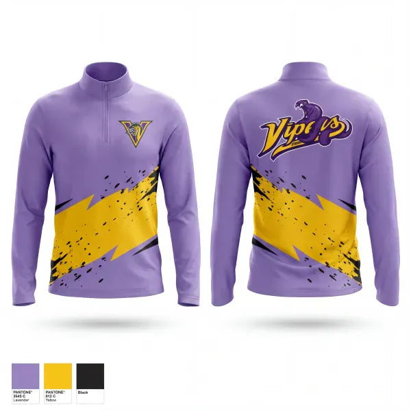 Quarter Zip Jacket, Vipers, Baseball, Teamtime, Team time, sublimation, custom sports apparel, team uniforms, spirit wear, spiritwear, sports uniforms, custom shirts, team store, custom team store, fundraiser sports, apparel fundraiser