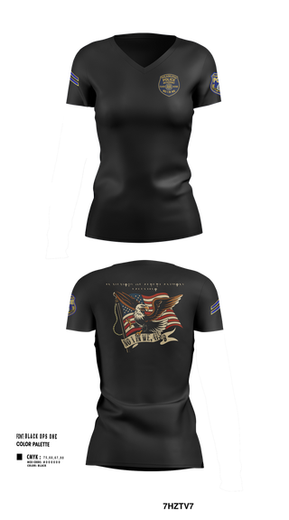 Womens Short Sleeve Vneck Shirt, Philadelphia Police, , Teamtime, Team time, sublimation, custom sports apparel, team uniforms, spirit wear, spiritwear, sports uniforms, custom shirts, team store, custom team store, fundraiser sports, apparel fundraiser