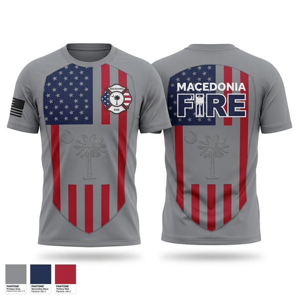 Short Sleeve Performance Shirt, Macedonia Fire Department, Fire Department, Teamtime, Team time, sublimation, custom sports apparel, team uniforms, spirit wear, spiritwear, sports uniforms, custom shirts, team store, custom team store, fundraiser sports, apparel fundraiser