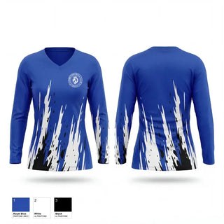 Womens Long Sleeve Vneck Shirt, BAYFA Lions, Men's Soccer, Teamtime, Team time, sublimation, custom sports apparel, team uniforms, spirit wear, spiritwear, sports uniforms, custom shirts, team store, custom team store, fundraiser sports, apparel fundraiser