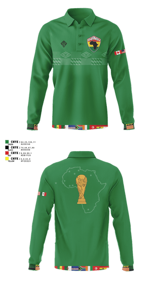 Long Sleeve Performance Polo, GHANSU W.C. 2026, Men's Soccer, Teamtime, Team time, sublimation, custom sports apparel, team uniforms, spirit wear, spiritwear, sports uniforms, custom shirts, team store, custom team store, fundraiser sports, apparel fundraiser