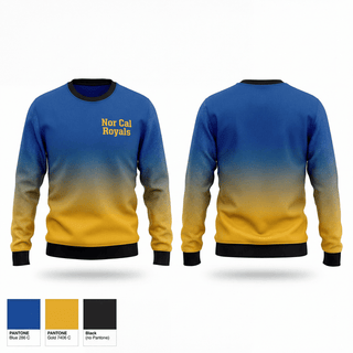 Crew Neck Sweatshirt, Nor Cal Royals, Cheer, Teamtime, Team time, sublimation, custom sports apparel, team uniforms, spirit wear, spiritwear, sports uniforms, custom shirts, team store, custom team store, fundraiser sports, apparel fundraiser