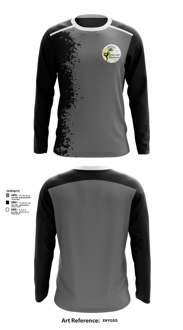 Long Sleeve Performance Shirt, Emerald Illusions Dance Team, Spirit Store, Teamtime, Team time, sublimation, custom sports apparel, team uniforms, spirit wear, spiritwear, sports uniforms, custom shirts, team store, custom team store, fundraiser sports, apparel fundraiser