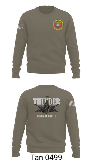 Crew Neck Sweatshirt, 3 Bn 11th Mar, Marines, Teamtime, Team time, sublimation, custom sports apparel, team uniforms, spirit wear, spiritwear, sports uniforms, custom shirts, team store, custom team store, fundraiser sports, apparel fundraiser