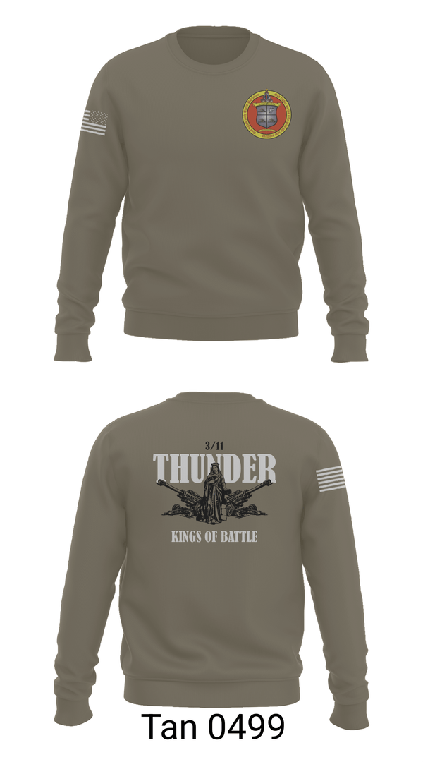 Crew Neck Sweatshirt, 3 Bn 11th Mar, Marines, Teamtime, Team time, sublimation, custom sports apparel, team uniforms, spirit wear, spiritwear, sports uniforms, custom shirts, team store, custom team store, fundraiser sports, apparel fundraiser