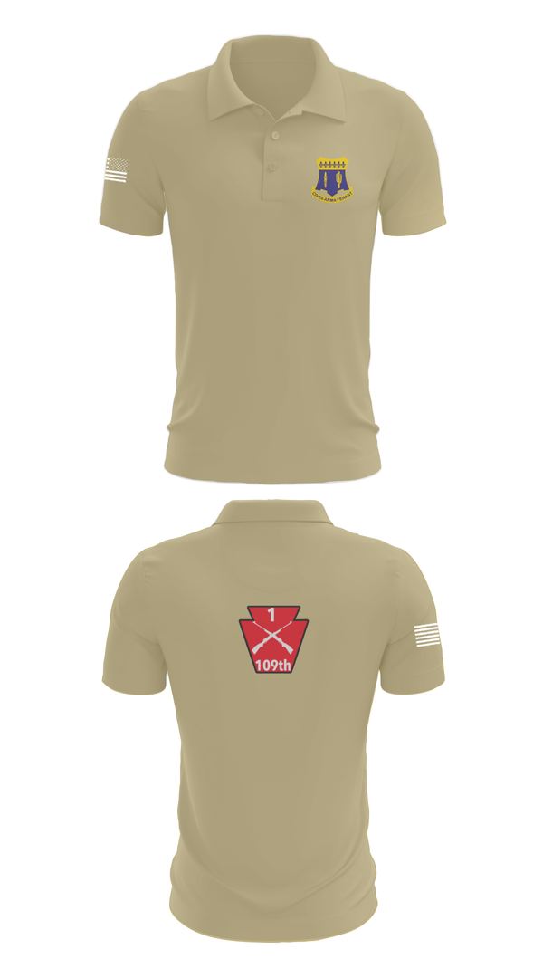 Short Sleeve Performance Polo, A co 1/109, National Guard, Teamtime, Team time, sublimation, custom sports apparel, team uniforms, spirit wear, spiritwear, sports uniforms, custom shirts, team store, custom team store, fundraiser sports, apparel fundraiser