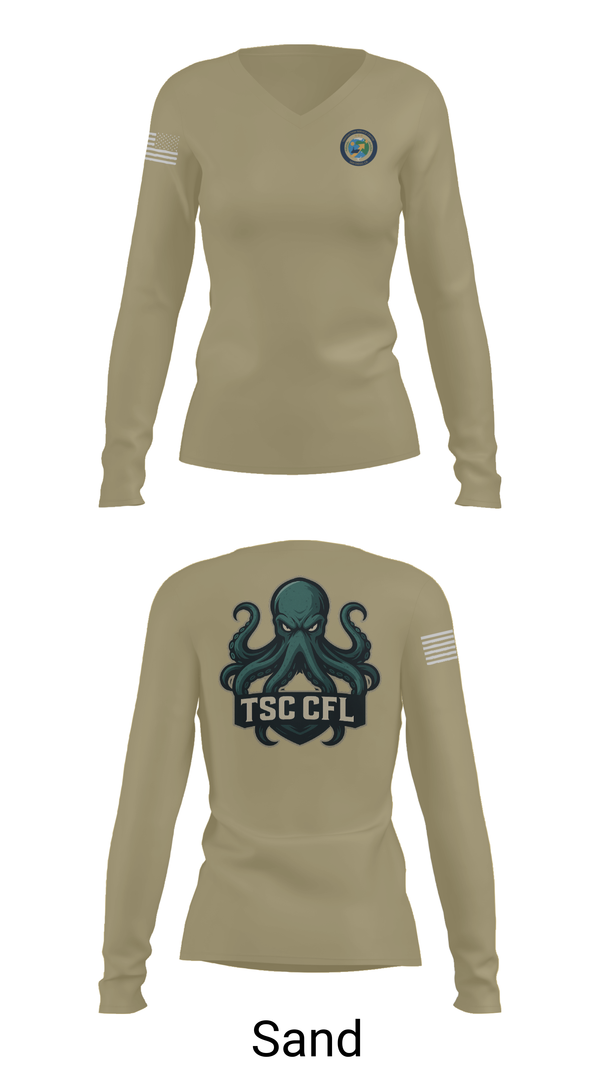 Womens Long Sleeve Vneck Shirt, Tsc cfl, , Teamtime, Team time, sublimation, custom sports apparel, team uniforms, spirit wear, spiritwear, sports uniforms, custom shirts, team store, custom team store, fundraiser sports, apparel fundraiser