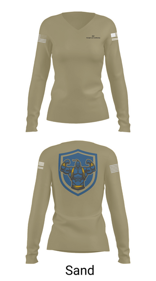 Womens Long Sleeve Vneck Shirt, 3rd Chemical Brigade H2F, Army, Teamtime, Team time, sublimation, custom sports apparel, team uniforms, spirit wear, spiritwear, sports uniforms, custom shirts, team store, custom team store, fundraiser sports, apparel fundraiser