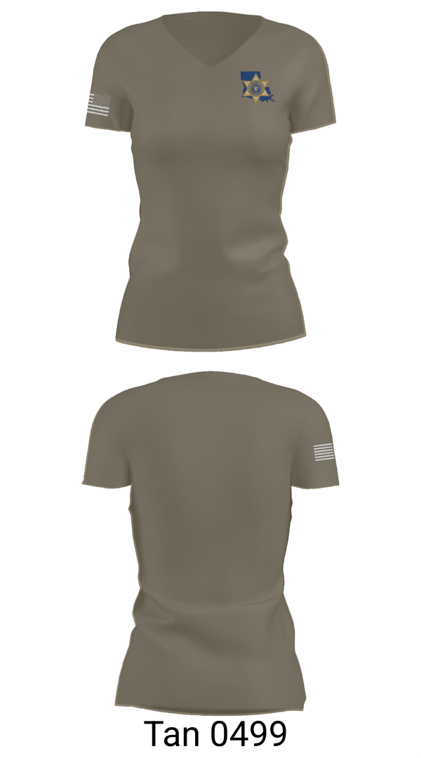 Womens Short Sleeve Vneck Shirt, Acadia Parish Sheriff's Office, Police, Teamtime, Team time, sublimation, custom sports apparel, team uniforms, spirit wear, spiritwear, sports uniforms, custom shirts, team store, custom team store, fundraiser sports, apparel fundraiser