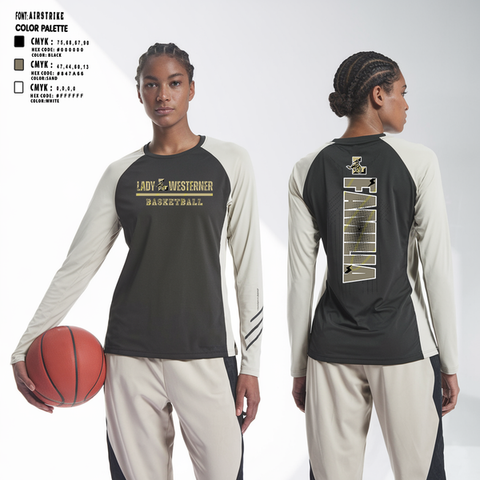 Long Sleeve Performance Shirt, Lubbock High Lady Westerners, Women's Basketball, Teamtime, Team time, sublimation, custom sports apparel, team uniforms, spirit wear, spiritwear, sports uniforms, custom shirts, team store, custom team store, fundraiser sports, apparel fundraiser