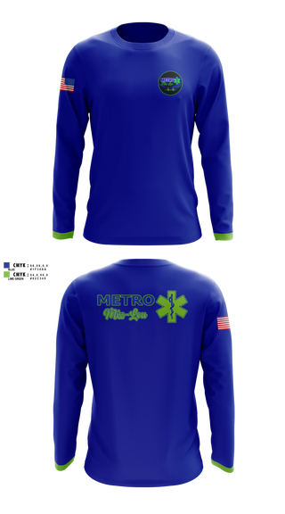 Long Sleeve Performance Shirt, Metro Miss Lou EMS, EMS/EMT, Teamtime, Team time, sublimation, custom sports apparel, team uniforms, spirit wear, spiritwear, sports uniforms, custom shirts, team store, custom team store, fundraiser sports, apparel fundraiser