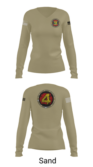 Womens Long Sleeve Vneck Shirt, 9th Engineer Support Battalion, Marines, Teamtime, Team time, sublimation, custom sports apparel, team uniforms, spirit wear, spiritwear, sports uniforms, custom shirts, team store, custom team store, fundraiser sports, apparel fundraiser