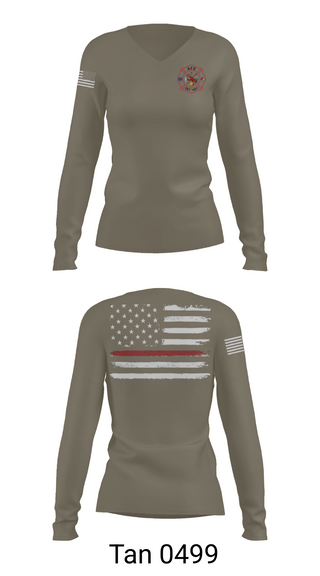 Womens Long Sleeve Vneck Shirt, Amarillo Fire Department, Fire Department, Teamtime, Team time, sublimation, custom sports apparel, team uniforms, spirit wear, spiritwear, sports uniforms, custom shirts, team store, custom team store, fundraiser sports, apparel fundraiser