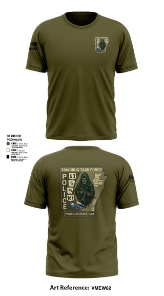 Short Sleeve Performance Shirt, 16th Drug Task Force, Police, Teamtime, Team time, sublimation, custom sports apparel, team uniforms, spirit wear, spiritwear, sports uniforms, custom shirts, team store, custom team store, fundraiser sports, apparel fundraiser