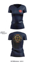 Cy Creek Fire 24 95151432 Women's Short Sleeve V-neck Shirt - 1