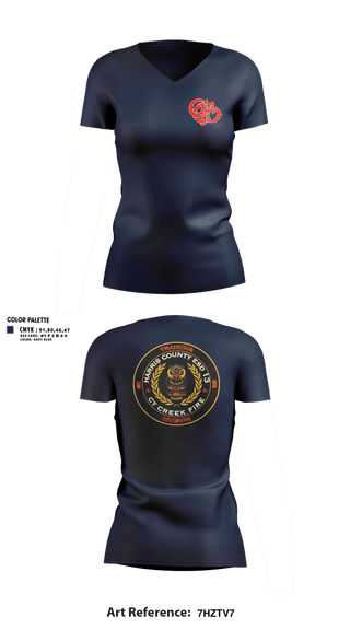 Womens Short Sleeve Vneck Shirt, Cy Creek Fire 24, Fire Department, Teamtime, Team time, sublimation, custom sports apparel, team uniforms, spirit wear, spiritwear, sports uniforms, custom shirts, team store, custom team store, fundraiser sports, apparel fundraiser
