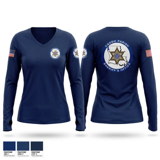 Womens Long Sleeve Vneck Shirt, caddo parish sheriff, Police, Teamtime, Team time, sublimation, custom sports apparel, team uniforms, spirit wear, spiritwear, sports uniforms, custom shirts, team store, custom team store, fundraiser sports, apparel fundraiser