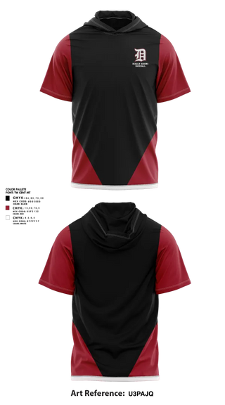 Short Sleeve Performance Shirt with hood, DeKalb Barons Baseball, Baseball, Teamtime, Team time, sublimation, custom sports apparel, team uniforms, spirit wear, spiritwear, sports uniforms, custom shirts, team store, custom team store, fundraiser sports, apparel fundraiser