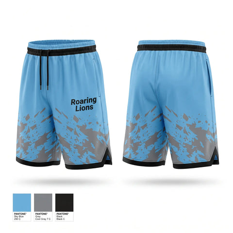 Mens Soccer Shorts, Roaring Lions, Men's Soccer, Teamtime, Team time, sublimation, custom sports apparel, team uniforms, spirit wear, spiritwear, sports uniforms, custom shirts, team store, custom team store, fundraiser sports, apparel fundraiser