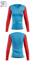 Piute High School Track & Field 82237769 Women's Long Sleeve V-neck Shirt - 1
