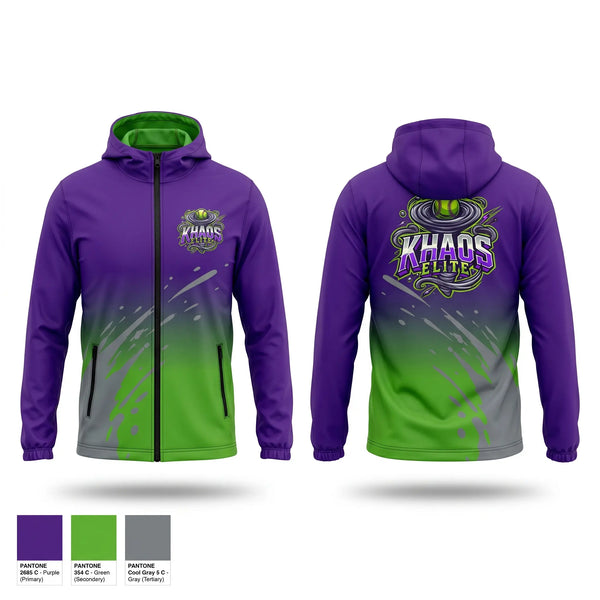 Windbreaker, Khaos Elite, Softball, Teamtime, Team time, sublimation, custom sports apparel, team uniforms, spirit wear, spiritwear, sports uniforms, custom shirts, team store, custom team store, fundraiser sports, apparel fundraiser