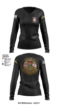 247TH Military Police Detachment Women's Long Sleeve V-neck Shirt - 11