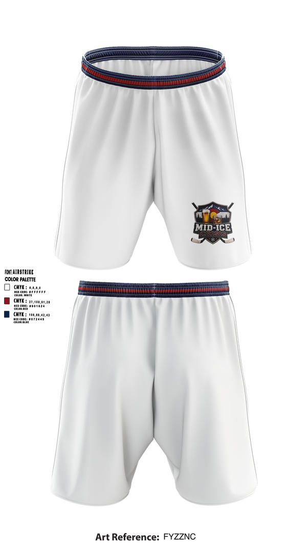 Athletic Shorts With Pockets, Mid-Ice Crisis, Ice Hockey, Teamtime, Team time, sublimation, custom sports apparel, team uniforms, spirit wear, spiritwear, sports uniforms, custom shirts, team store, custom team store, fundraiser sports, apparel fundraiser