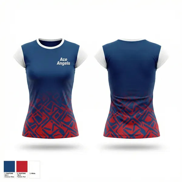 Short Sleeve Womens Volleyball Jersey, Ace Angels, Women's Volleyball, Teamtime, Team time, sublimation, custom sports apparel, team uniforms, spirit wear, spiritwear, sports uniforms, custom shirts, team store, custom team store, fundraiser sports, apparel fundraiser