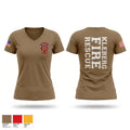 Kleberg County Fire & Rescue Women's Short Sleeve V-neck Shirt - 1
