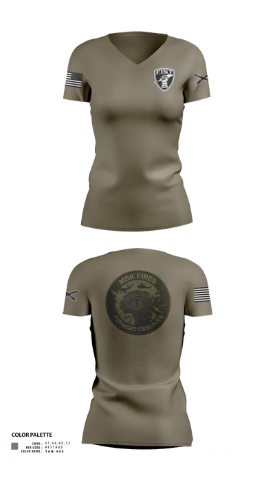 1-200 Women's Short Sleeve V-neck Shirt - 23