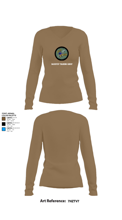 Backstep training group 69830165 Women's Long Sleeve V-neck Shirt - 2