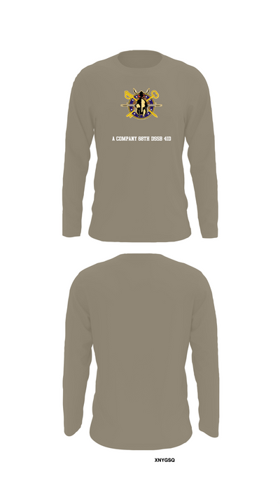 A Company 68th DSSB 4ID 10544228 Long Sleeve Performance Shirt 72