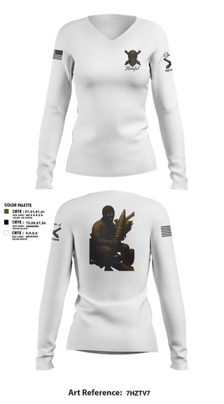Womens Long Sleeve Vneck Shirt, Hateful Hotel 2nd Plt, , Teamtime, Team time, sublimation, custom sports apparel, team uniforms, spirit wear, spiritwear, sports uniforms, custom shirts, team store, custom team store, fundraiser sports, apparel fundraiser