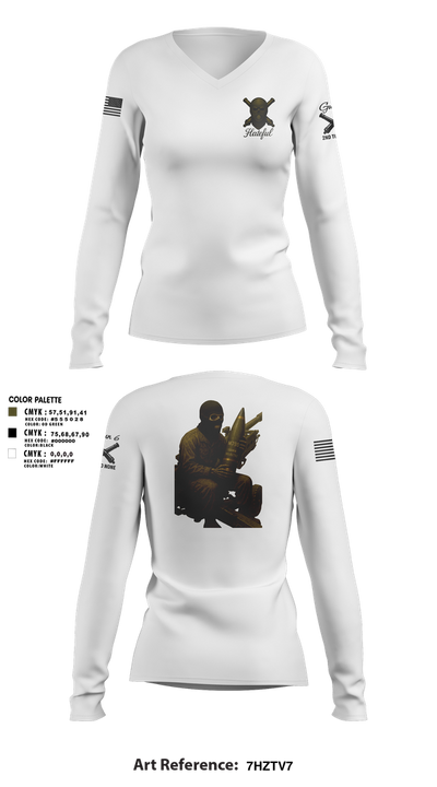 Hateful Hotel 2nd Plt 51321648 Women's Long Sleeve V-neck Shirt - 2