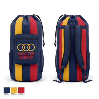 Gear Bag, Lassiter NJROTC, Navy, Teamtime, Team time, sublimation, custom sports apparel, team uniforms, spirit wear, spiritwear, sports uniforms, custom shirts, team store, custom team store, fundraiser sports, apparel fundraiser