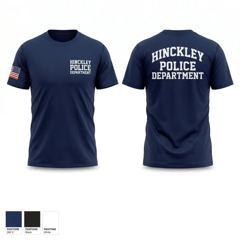 Old School Cotton Feel Shirt, Hinckley Police Department, Police, Teamtime, Team time, sublimation, custom sports apparel, team uniforms, spirit wear, spiritwear, sports uniforms, custom shirts, team store, custom team store, fundraiser sports, apparel fundraiser