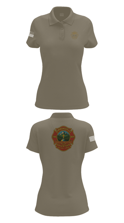 Simmonsville VFD 9385181 Women's Short Sleeve Performance Polo  - 75