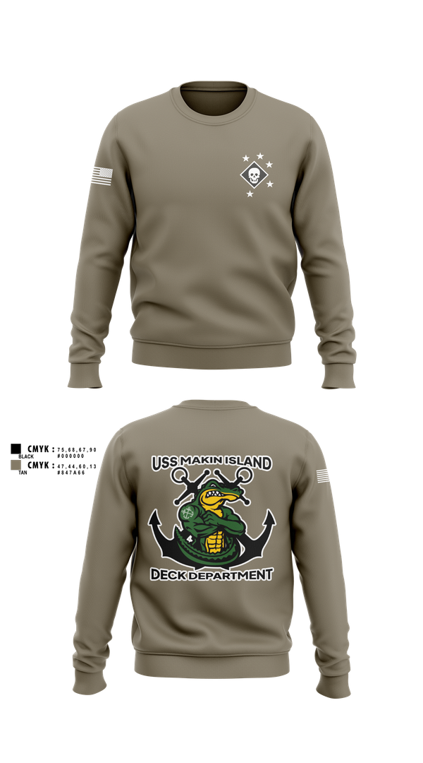 Crew Neck Sweatshirt, DECK DEPARTMENT, , Teamtime, Team time, sublimation, custom sports apparel, team uniforms, spirit wear, spiritwear, sports uniforms, custom shirts, team store, custom team store, fundraiser sports, apparel fundraiser