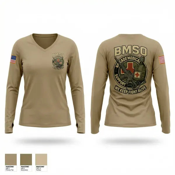 Womens Long Sleeve Vneck Shirt, 1-120th IN Crimson, National Guard, Teamtime, Team time, sublimation, custom sports apparel, team uniforms, spirit wear, spiritwear, sports uniforms, custom shirts, team store, custom team store, fundraiser sports, apparel fundraiser