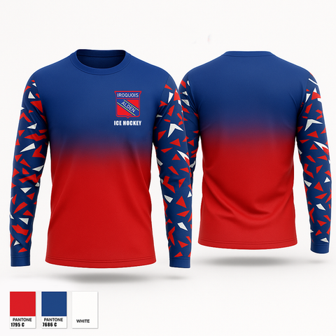 Long Sleeve Performance Shirt, Iroquois Alden Ice Hockey, Ice Hockey, Teamtime, Team time, sublimation, custom sports apparel, team uniforms, spirit wear, spiritwear, sports uniforms, custom shirts, team store, custom team store, fundraiser sports, apparel fundraiser
