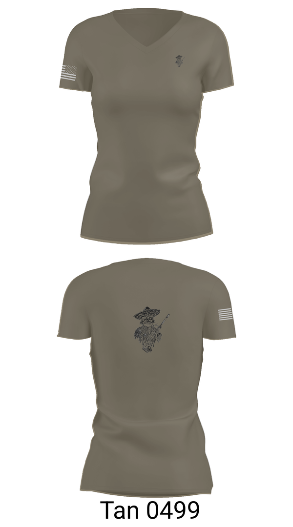 Womens Short Sleeve Vneck Shirt, 1/23 Scout Sniper Platoon, , Teamtime, Team time, sublimation, custom sports apparel, team uniforms, spirit wear, spiritwear, sports uniforms, custom shirts, team store, custom team store, fundraiser sports, apparel fundraiser