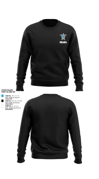 Crew Neck Sweatshirt, Ohana Volleyball, Women's Volleyball, Teamtime, Team time, sublimation, custom sports apparel, team uniforms, spirit wear, spiritwear, sports uniforms, custom shirts, team store, custom team store, fundraiser sports, apparel fundraiser