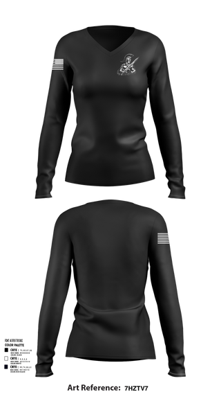 Womens Long Sleeve Vneck Shirt, University of Tampa Army ROTC, , Teamtime, Team time, sublimation, custom sports apparel, team uniforms, spirit wear, spiritwear, sports uniforms, custom shirts, team store, custom team store, fundraiser sports, apparel fundraiser