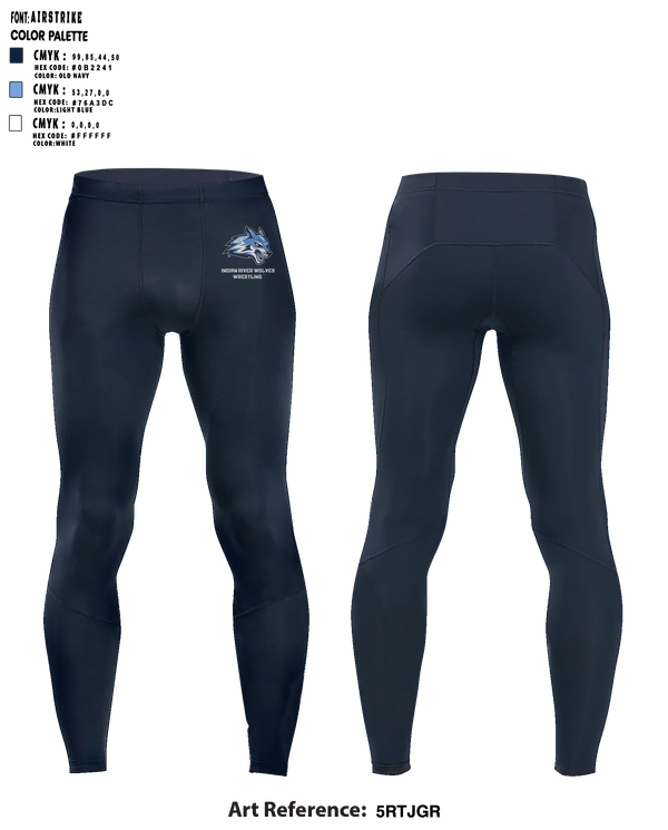 Compression Leggings, Indian River Wolves, Wrestling, Teamtime, Team time, sublimation, custom sports apparel, team uniforms, spirit wear, spiritwear, sports uniforms, custom shirts, team store, custom team store, fundraiser sports, apparel fundraiser