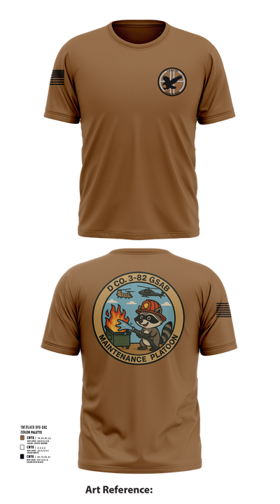 D Co 3-82 GSAB Maintenance Platoon 61791905 Short Sleeve Performance Shirt - 101
