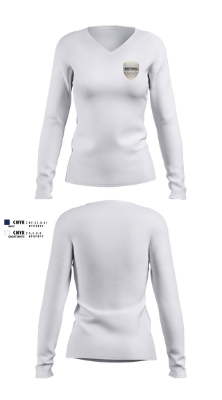 Womens Long Sleeve Vneck Shirt, , Police, Teamtime, Team time, sublimation, custom sports apparel, team uniforms, spirit wear, spiritwear, sports uniforms, custom shirts, team store, custom team store, fundraiser sports, apparel fundraiser