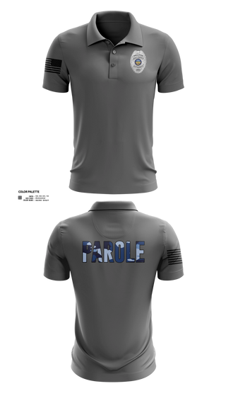 Short Sleeve Performance Polo, Adult Parole Authority, Police, Teamtime, Team time, sublimation, custom sports apparel, team uniforms, spirit wear, spiritwear, sports uniforms, custom shirts, team store, custom team store, fundraiser sports, apparel fundraiser