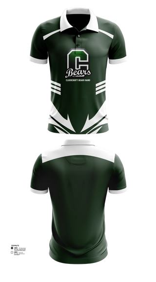 Short Sleeve Performance Polo, Cloudcroft Bears Band, Spirit Store, Teamtime, Team time, sublimation, custom sports apparel, team uniforms, spirit wear, spiritwear, sports uniforms, custom shirts, team store, custom team store, fundraiser sports, apparel fundraiser