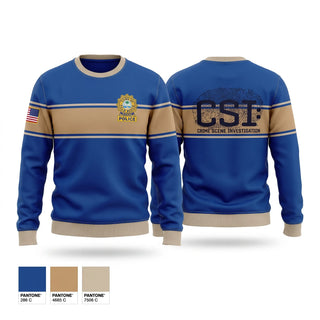 Crew Neck Sweatshirt, CRIME SCENE UNIT, Police, Teamtime, Team time, sublimation, custom sports apparel, team uniforms, spirit wear, spiritwear, sports uniforms, custom shirts, team store, custom team store, fundraiser sports, apparel fundraiser