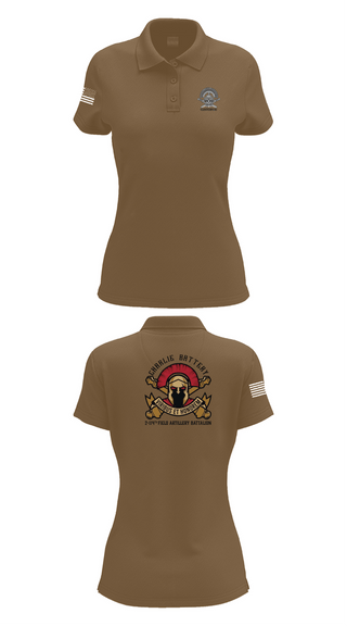 Womens Short Sleeve Performance Polo, Charlie BTRY 2-114th FA, , Teamtime, Team time, sublimation, custom sports apparel, team uniforms, spirit wear, spiritwear, sports uniforms, custom shirts, team store, custom team store, fundraiser sports, apparel fundraiser
